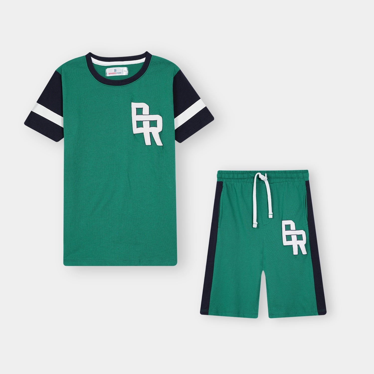 Premium Quality Boys "Brands River" printed summer suit