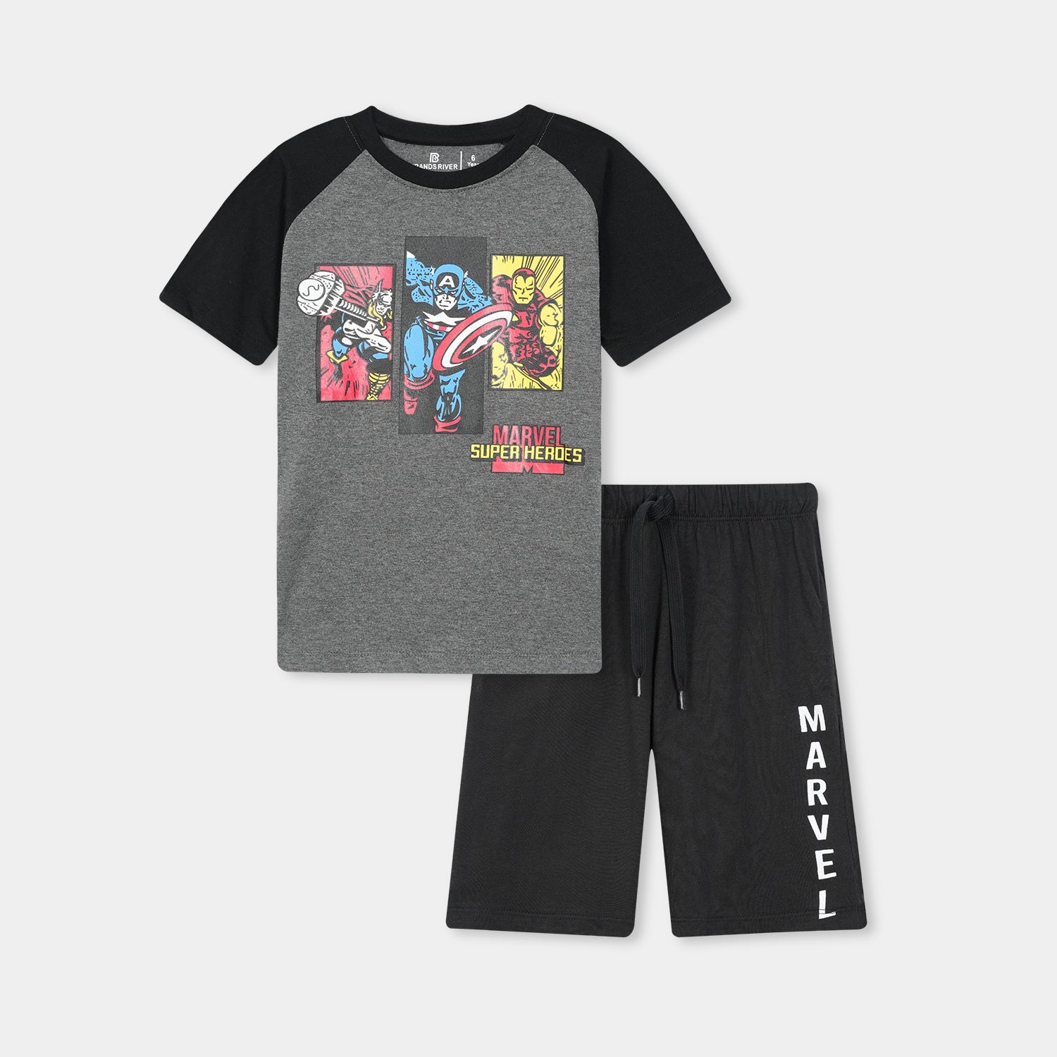 Premium Quality Boys 'Marvel' Grey summer suit