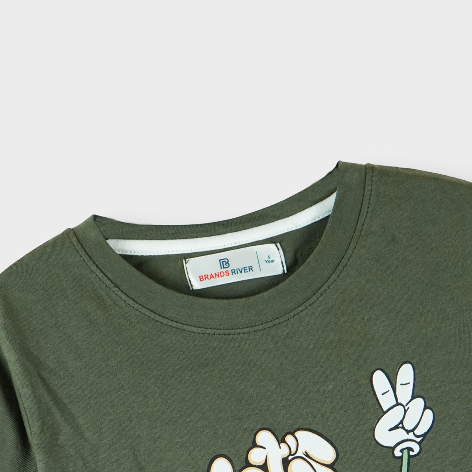 Boys Premium Quality 'Lets SK8" Printed Green T-shirt