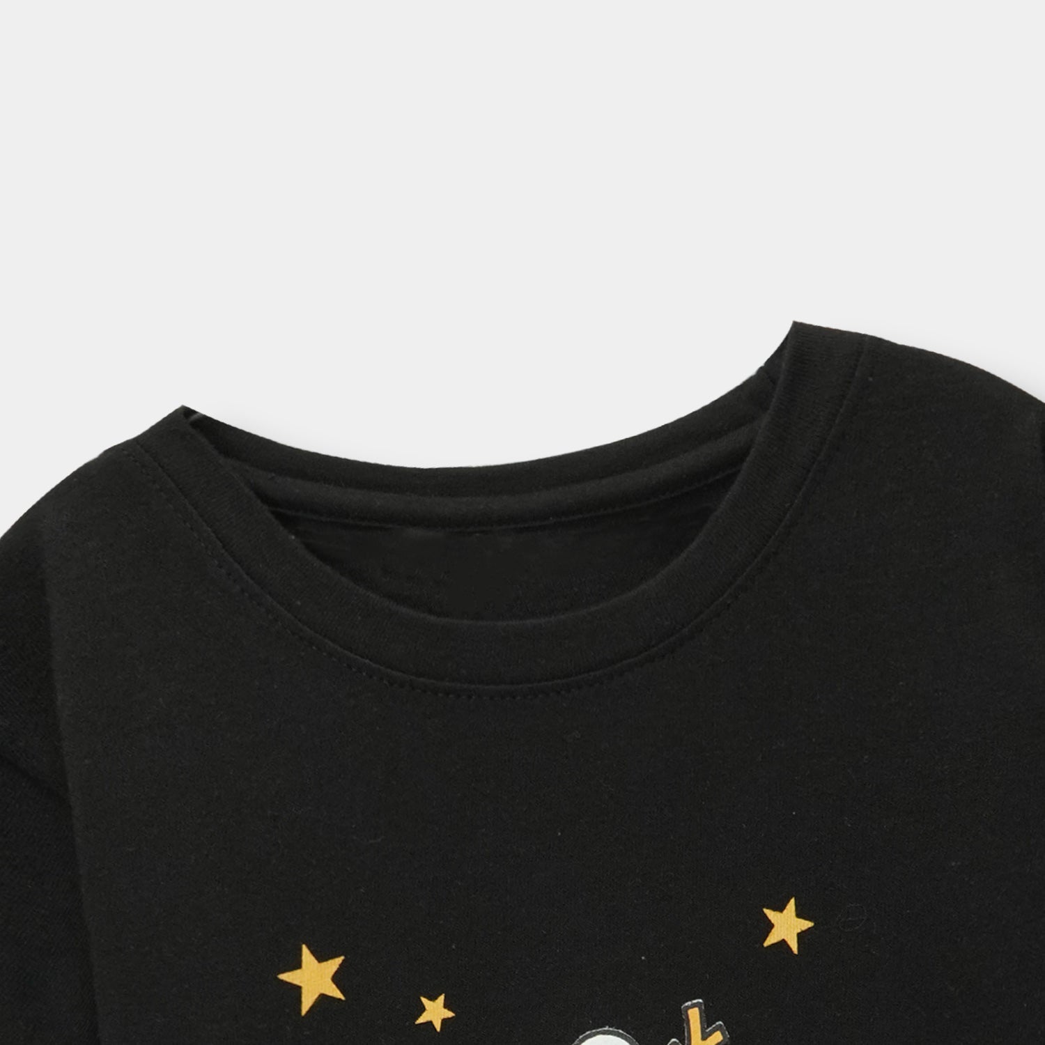 Girls "Unicorn" Printed Black T-Shirt