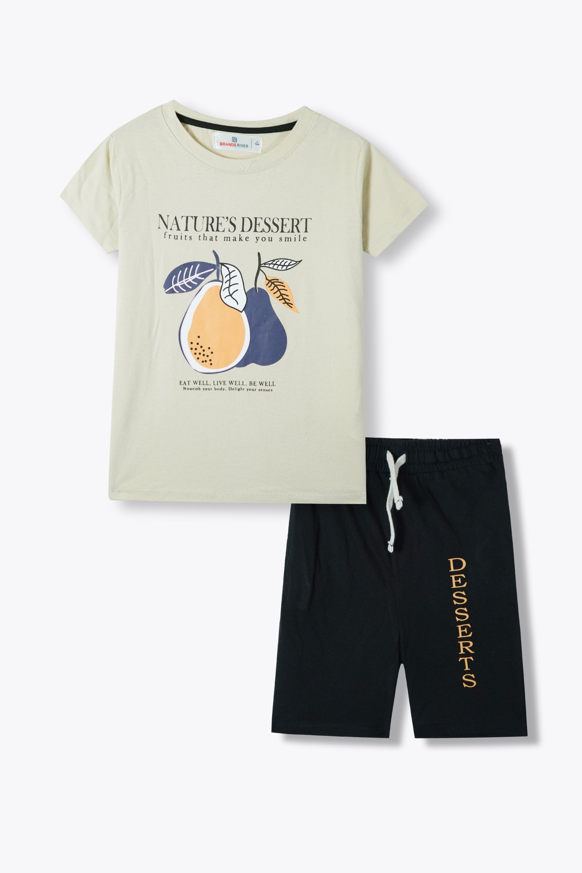 Premium Quality "Nature's Dessert" Printed Boys Summer Suit