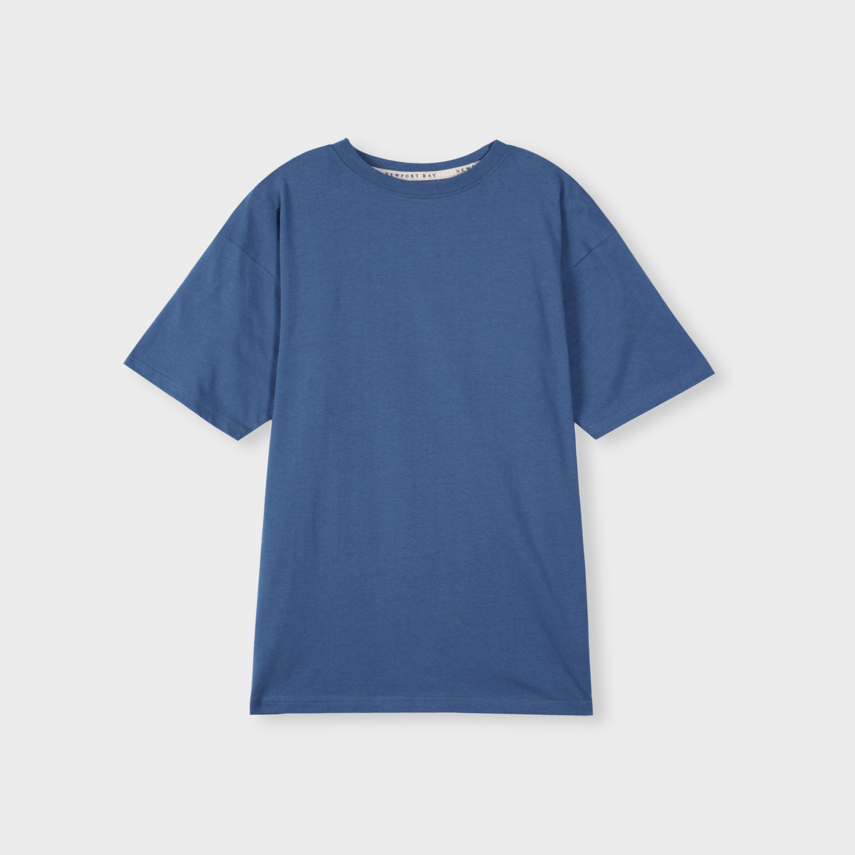 Men Premium Quality Cotton Plain Blue T-shirt