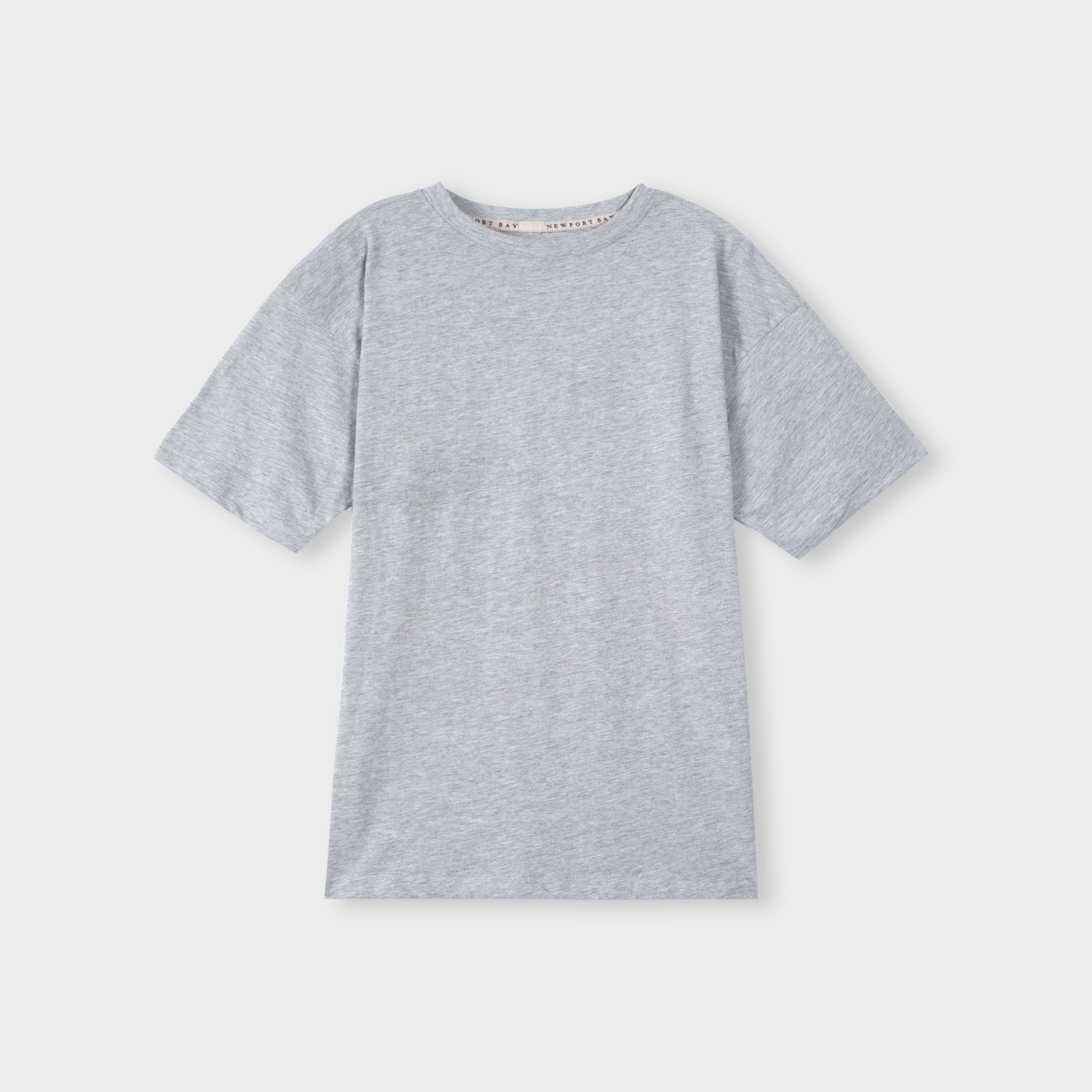 Men Premium Quality 100% Organic Cotton Plain Grey Marl T-shirt