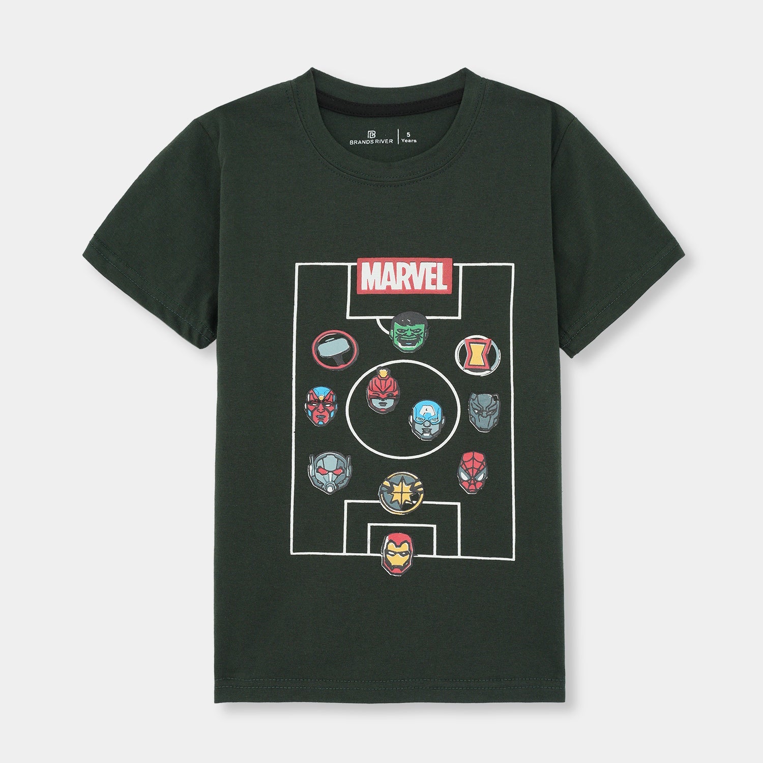 Premium Quality Boys Green 'Marvel' Summer Suit with Black Shorts