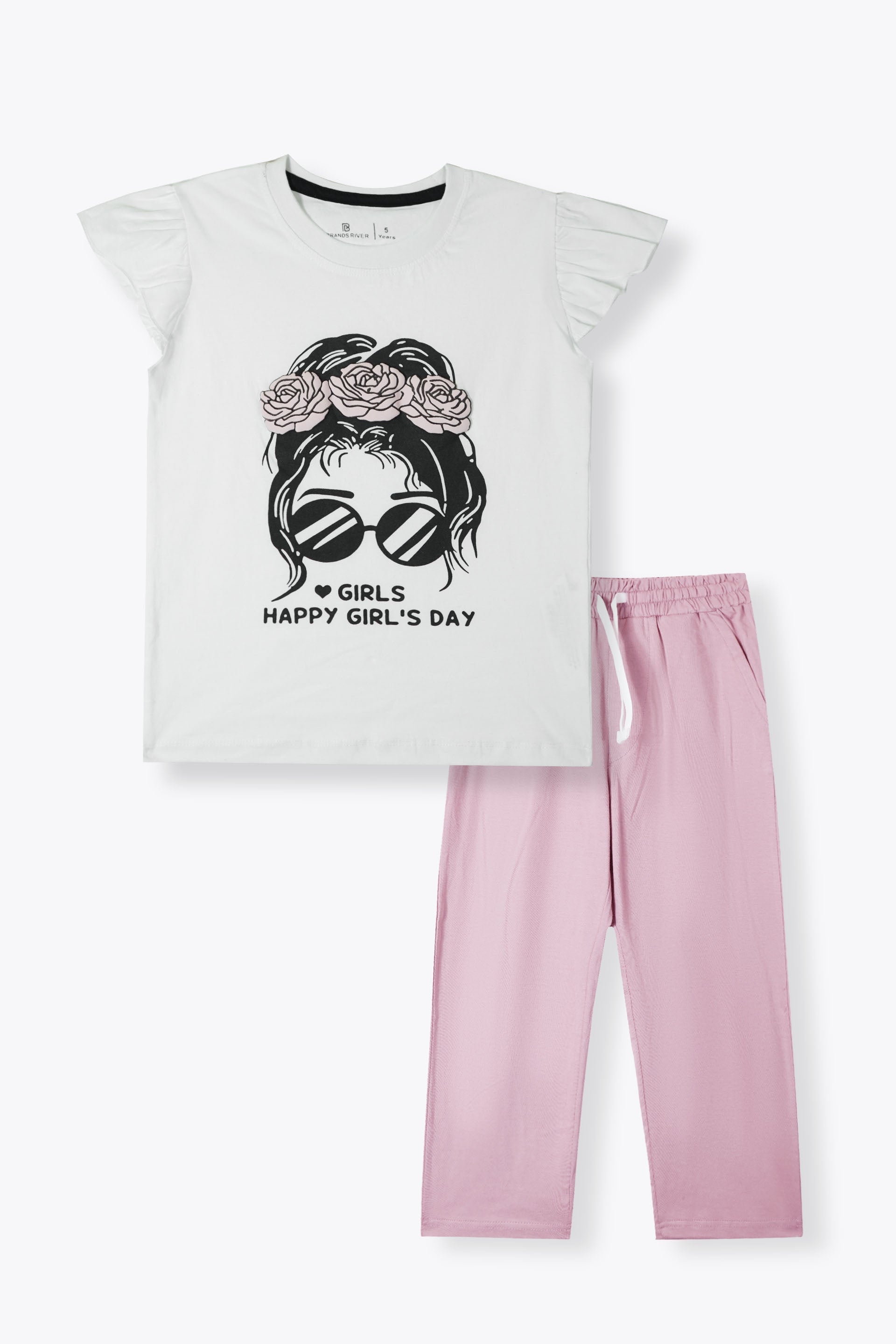Premium Quality "Girl's Day" Printed Girls Summersuit
