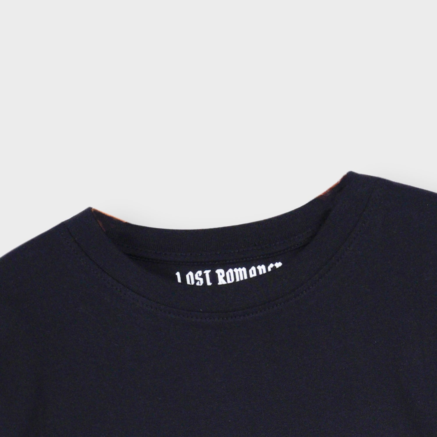 Men Premium Quality Cotton "Lost Romance" Graphic Black T-shirt