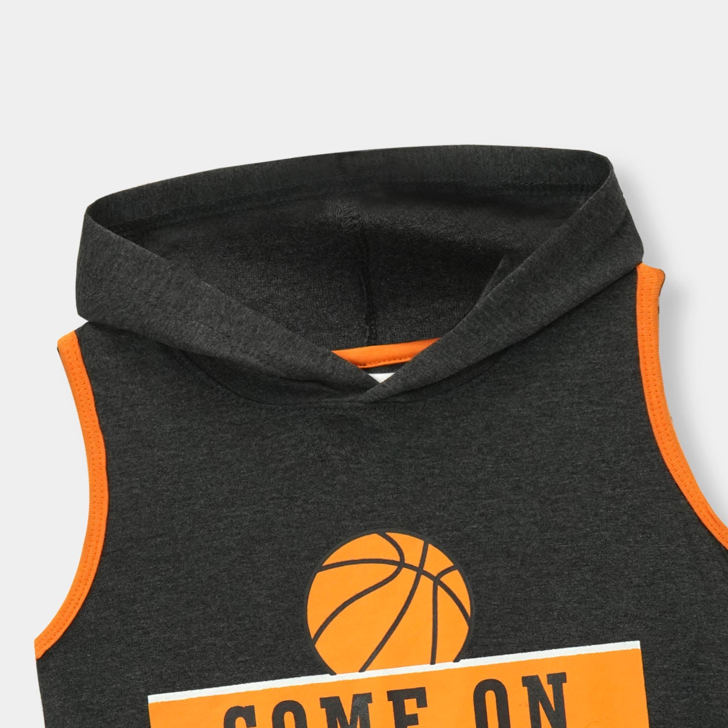 Premium Quality "BasketBall" Sleevless Hoodie Suit for Boys