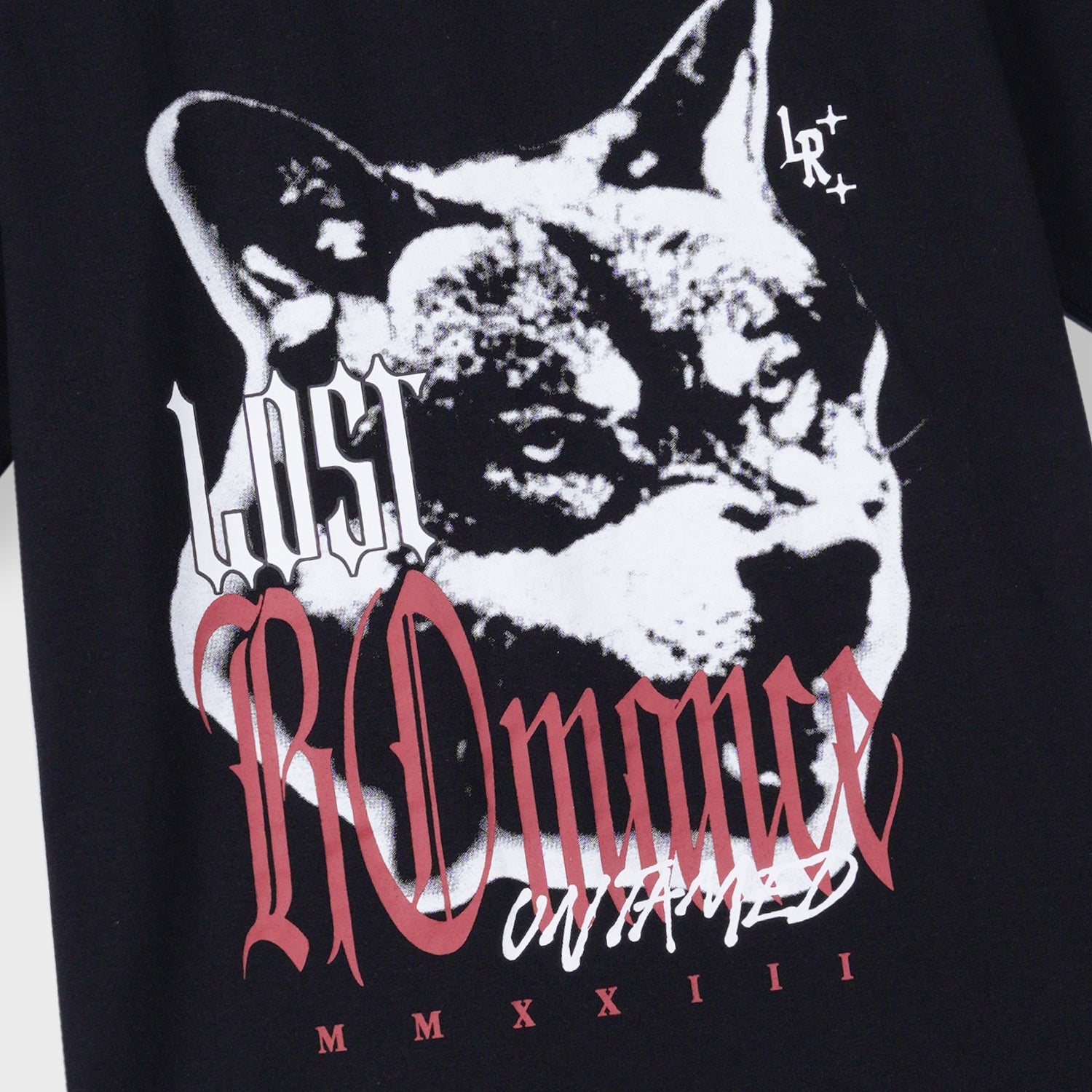 Men Premium Quality Cotton "HOUND" Graphic Printed Black T-shirt